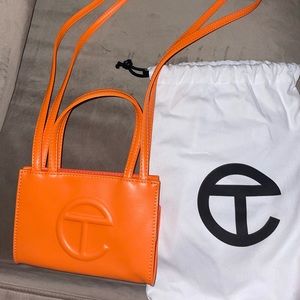 Brand new Telfar small shopping bag orange